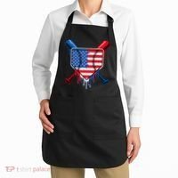 Baseball Drip Ice Cream Patriotic American Flag Apron thumb 2