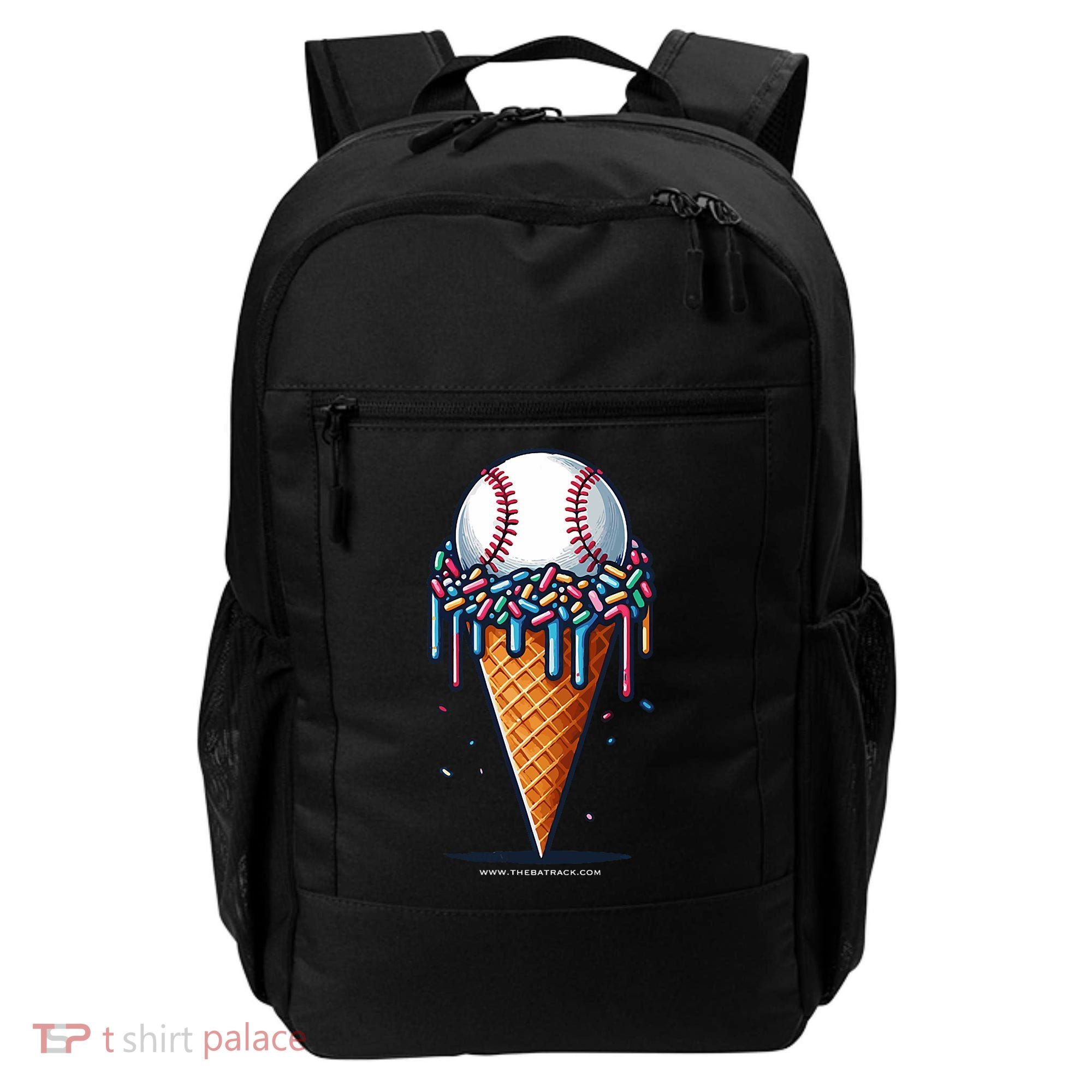 Baseball Drip Ice Cream Cone With Sprinkles Backpack