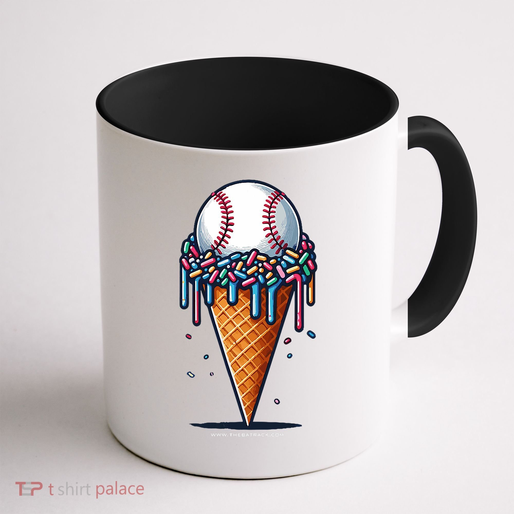 Baseball Drip Ice Cream Cone With Sprinkles Coffee Mug