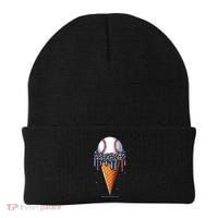 Baseball Drip Ice Cream Cone With Sprinkles Beanie thumb 0