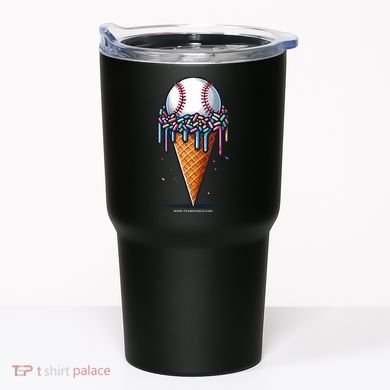 Baseball Drip Ice Cream Cone With Sprinkles Tumbler