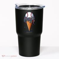 Baseball Drip Ice Cream Cone With Sprinkles Tumbler thumb 0