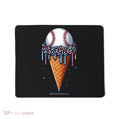 Baseball Drip Ice Cream Cone With Sprinkles Mousepad