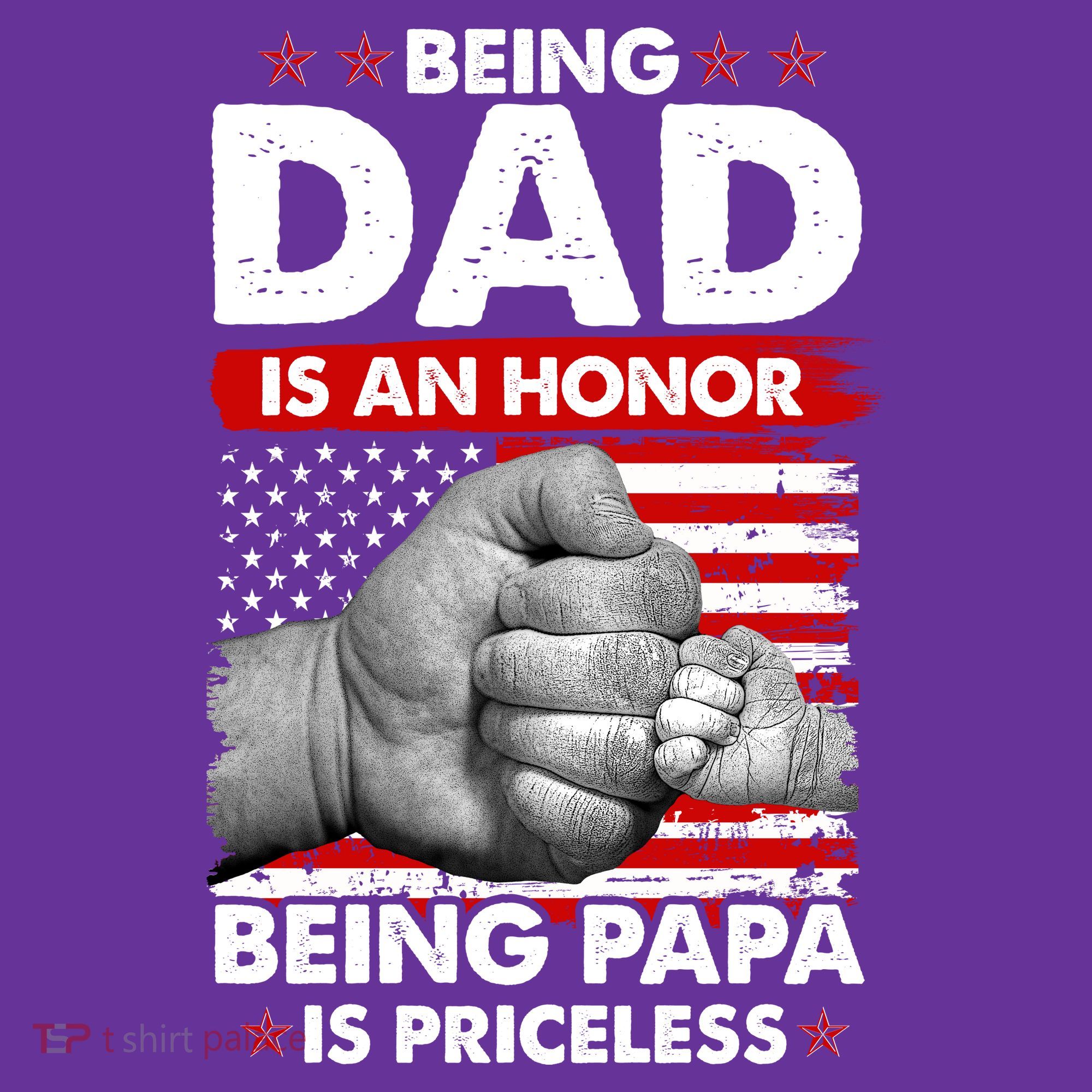 Being Dad Is An Honor Being Papa Is Priceless USA American Flag Hoodie