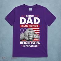 Being Dad Is An Honor Being Papa Is Priceless USA American Flag T-Shirt thumb 5