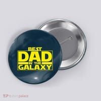 Best Dad In The Galaxy Father's Day Gift Button thumb 0