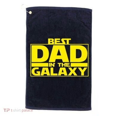 Best Dad In The Galaxy Father's Day Gift Golf Towel