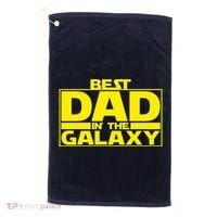 Best Dad In The Galaxy Father's Day Gift Golf Towel thumb 0