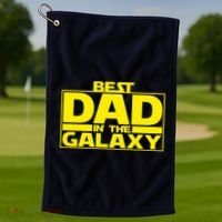 Best Dad In The Galaxy Father's Day Gift Golf Towel thumb 1