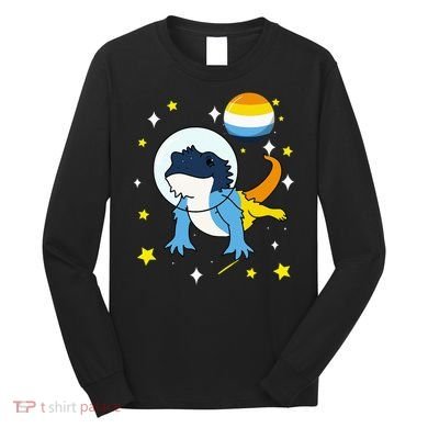Bearded Dragon In Space Aroace Long Sleeve Shirt