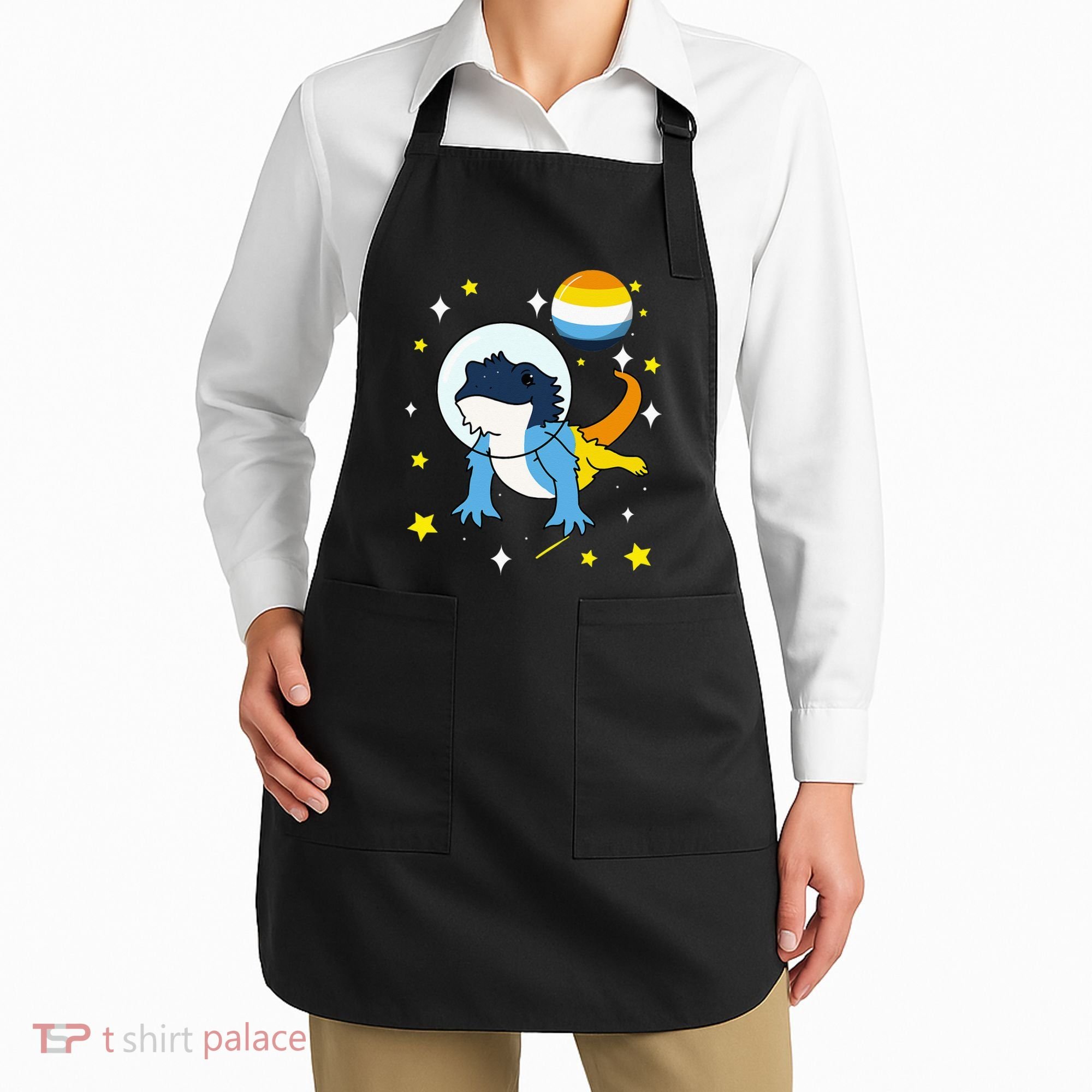 Bearded Dragon In Space Aroace Apron