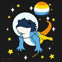 Bearded Dragon In Space Aroace Backpack thumb 2