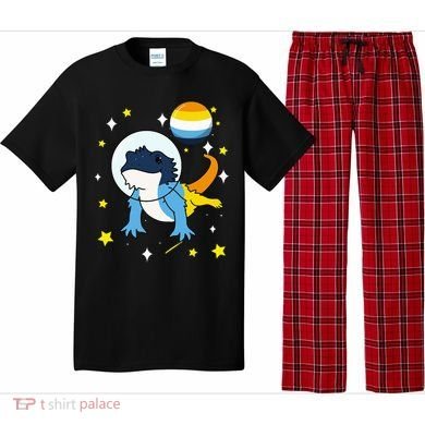 Bearded Dragon In Space Aroace Pajama Set