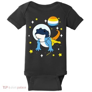 Bearded Dragon In Space Aroace Baby Bodysuit