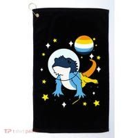 Bearded Dragon In Space Aroace Golf Towel thumb 0