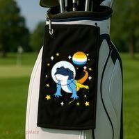 Bearded Dragon In Space Aroace Golf Towel thumb 2