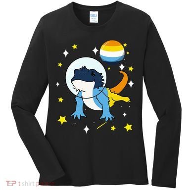Bearded Dragon In Space Aroace Women's Long Sleeve Shirt