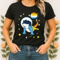 Bearded Dragon In Space Aroace Women's T-Shirt thumb 2