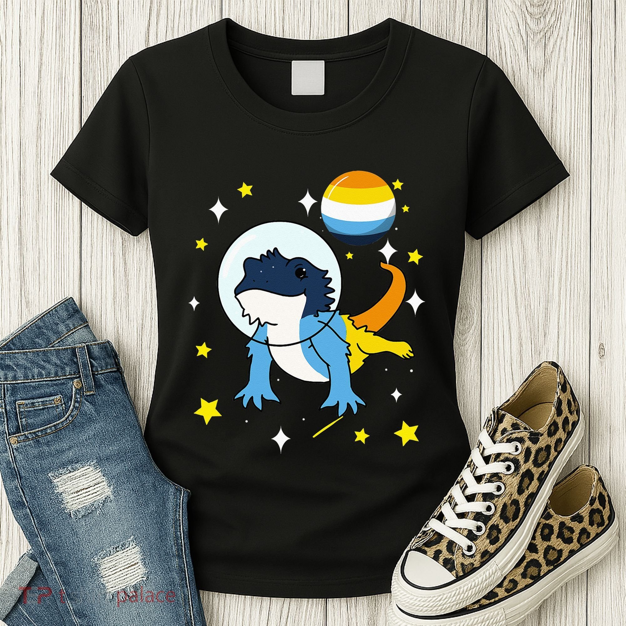 Bearded Dragon In Space Aroace Women's T-Shirt