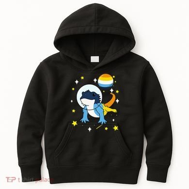 Bearded Dragon In Space Aroace Kids Hoodie