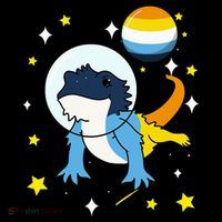 Bearded Dragon In Space Aroace Kids Hoodie thumb 5