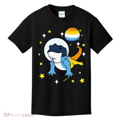 Bearded Dragon In Space Aroace Kids T-Shirt