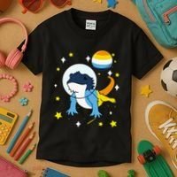 Bearded Dragon In Space Aroace Kids T-Shirt thumb 3