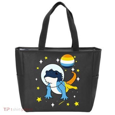 Bearded Dragon In Space Aroace Tote Bag