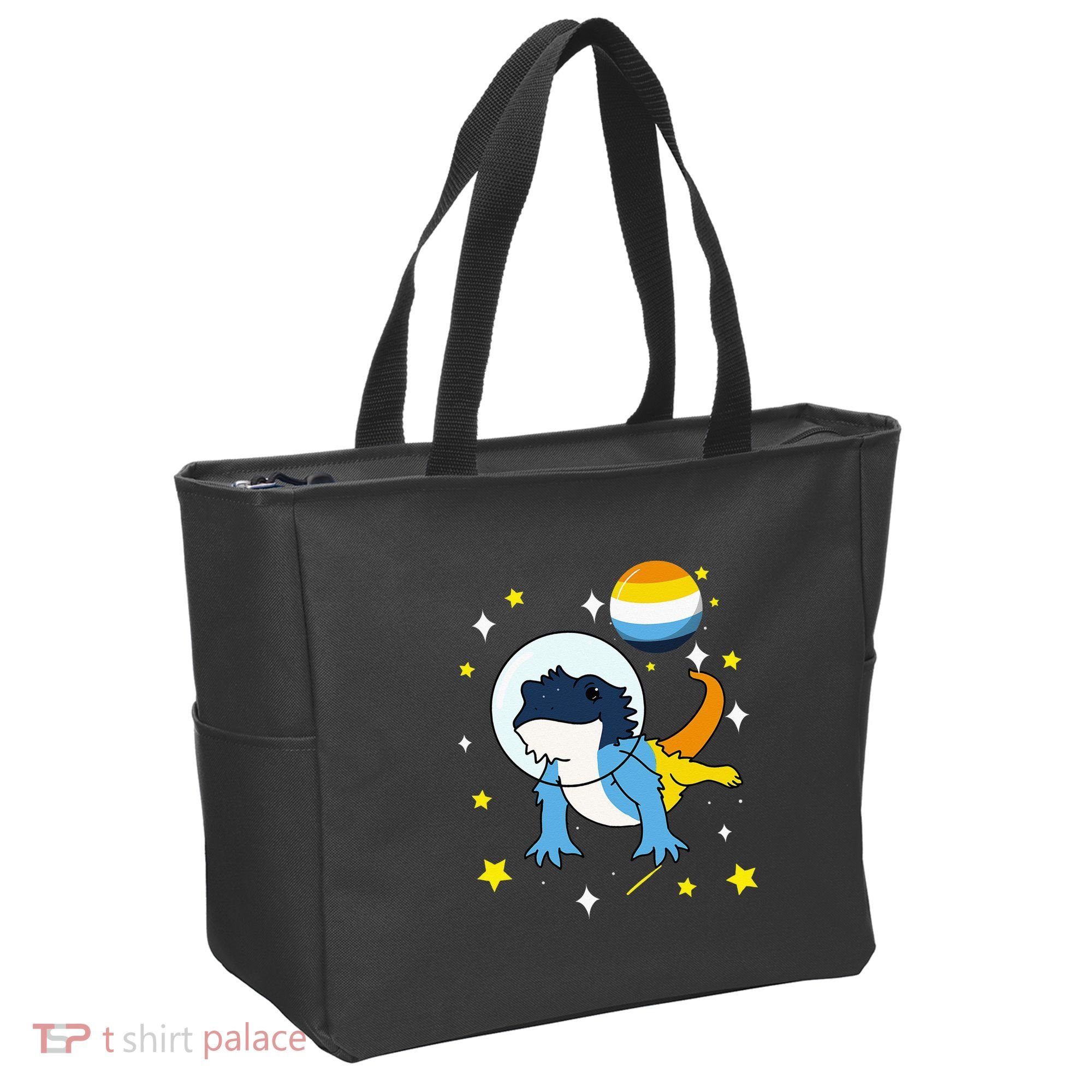 Bearded Dragon In Space Aroace Tote Bag