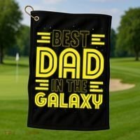Best Dad In The Galaxy Birthday Father’s Day Golf Towel thumb 1