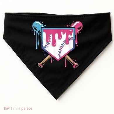 Baseball Drip  Ice Cream Drip Bo.ys Baseball USA-Made Doggie Bandana