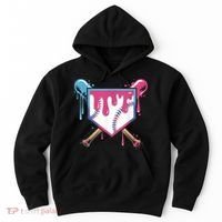 Baseball Drip  Ice Cream Drip Bo.ys Baseball Hoodie thumb 0