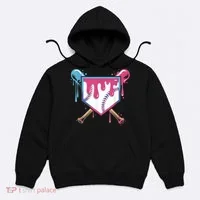 Baseball Drip  Ice Cream Drip Bo.ys Baseball Hoodie thumb 0