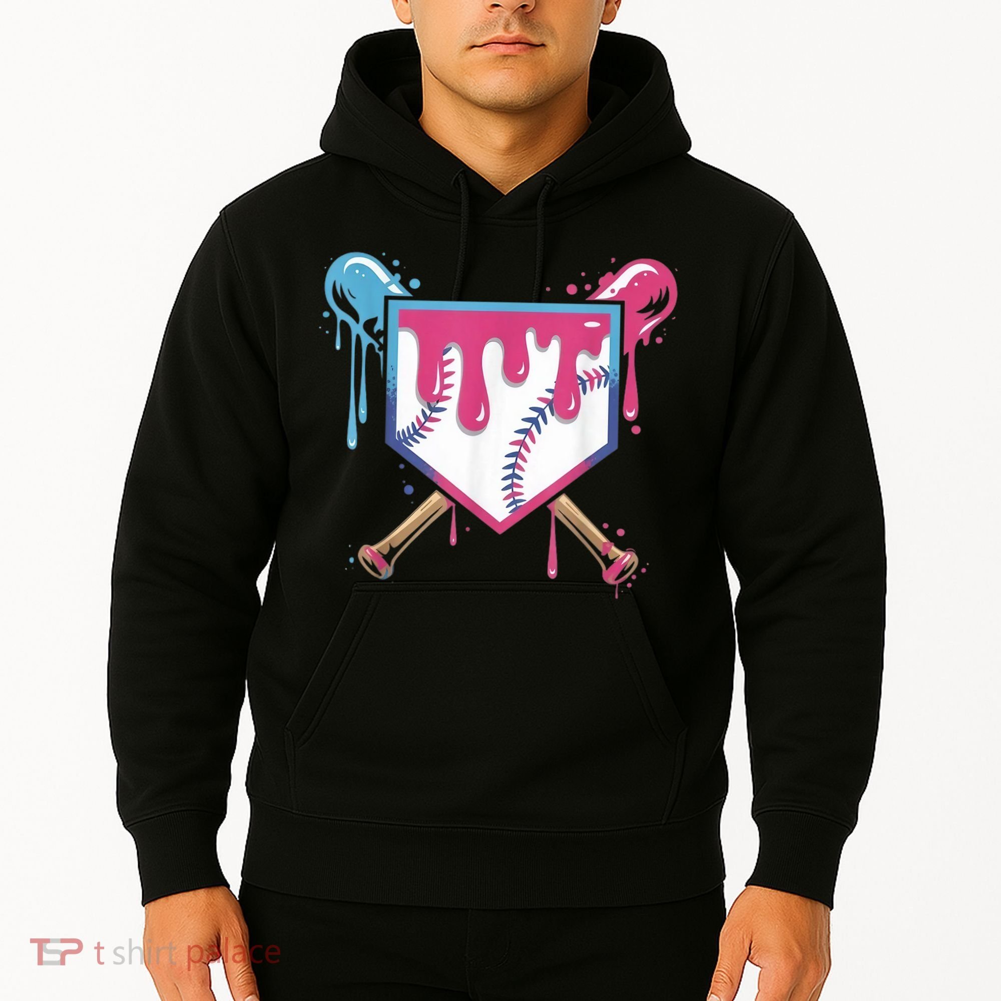 Baseball Drip  Ice Cream Drip Bo.ys Baseball Hoodie