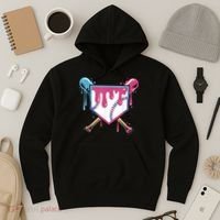Baseball Drip  Ice Cream Drip Bo.ys Baseball Hoodie thumb 3