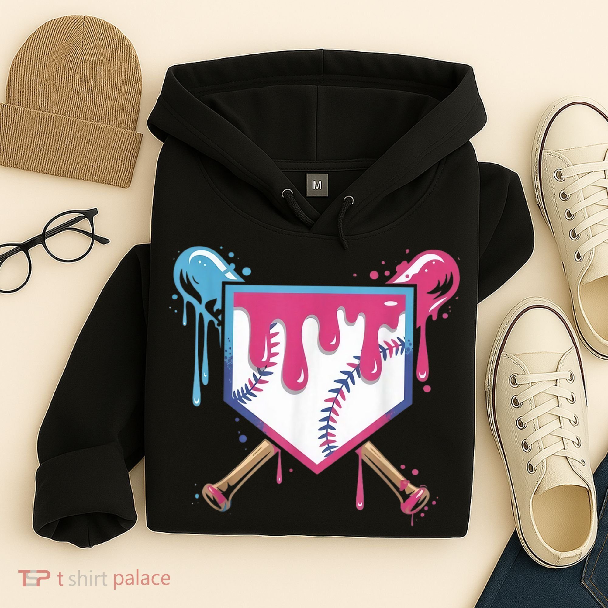 Baseball Drip  Ice Cream Drip Bo.ys Baseball Hoodie