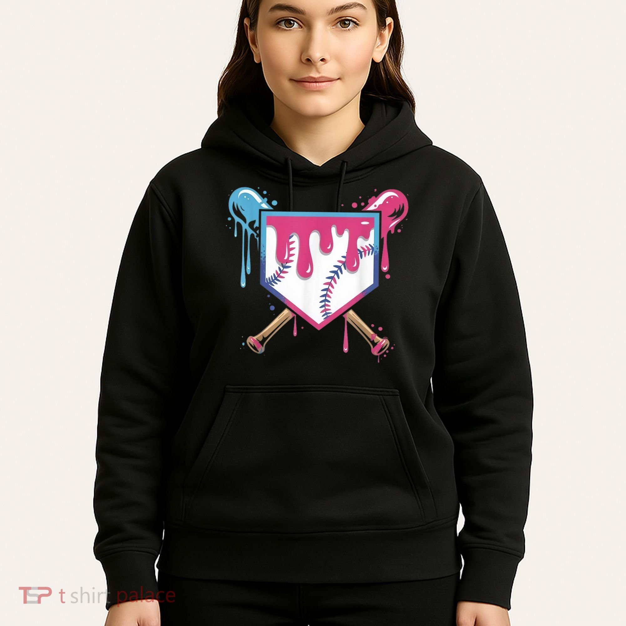 Baseball Drip  Ice Cream Drip Bo.ys Baseball Hoodie