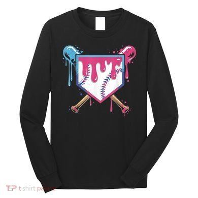 Baseball Drip  Ice Cream Drip Bo.ys Baseball Long Sleeve Shirt