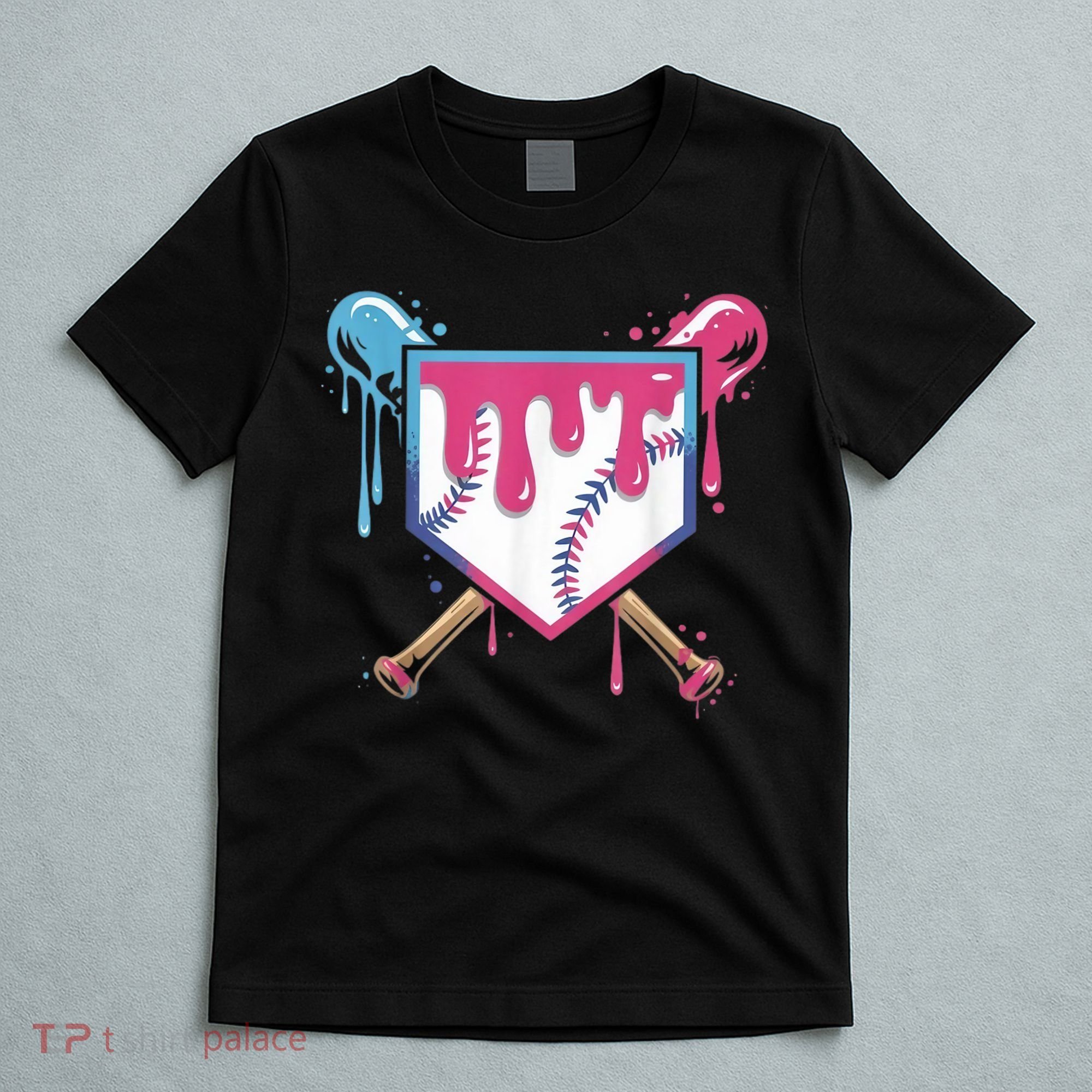 Baseball Drip  Ice Cream Drip Bo.ys Baseball T-Shirt