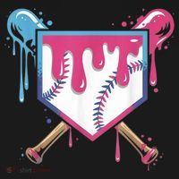 Baseball Drip  Ice Cream Drip Bo.ys Baseball Button thumb 1
