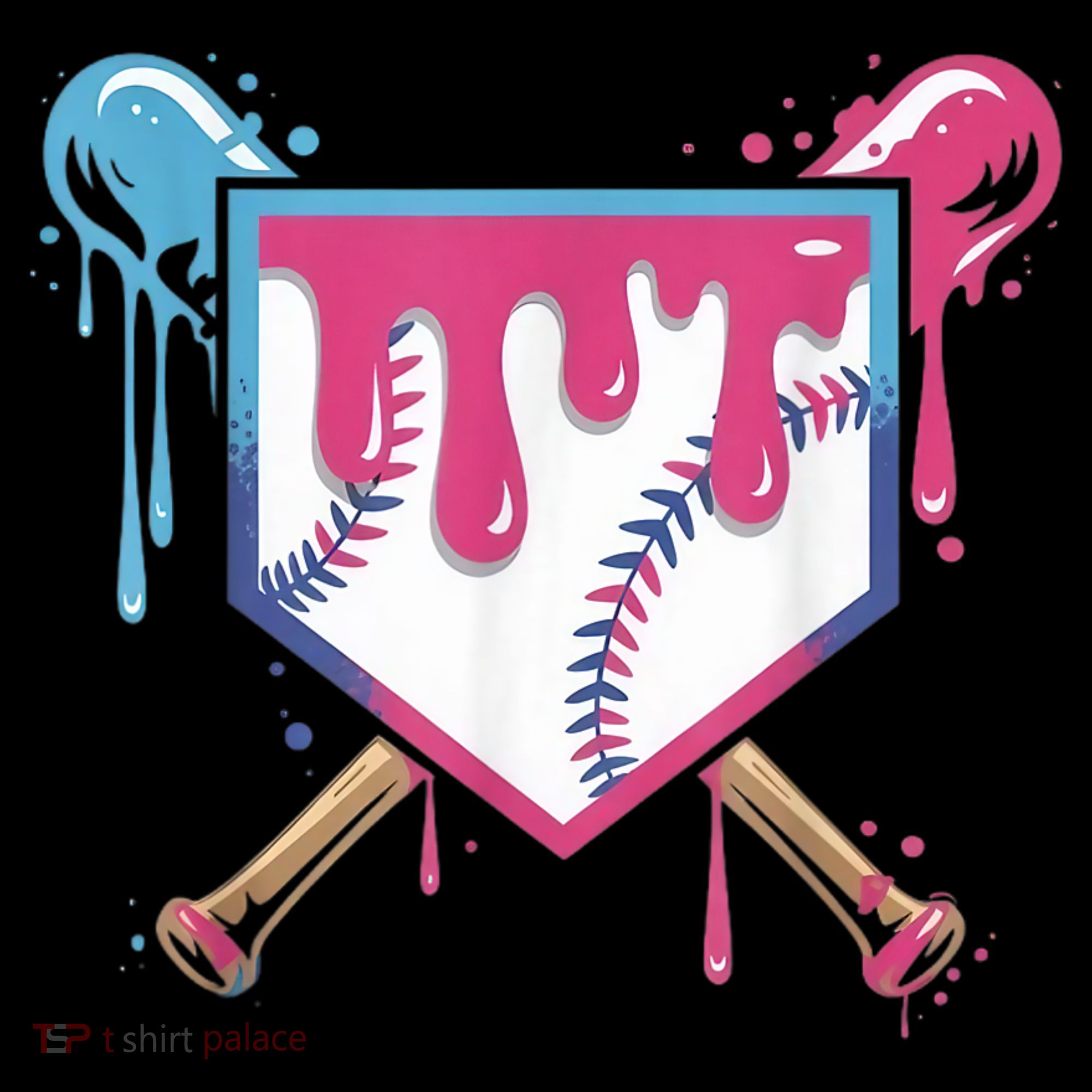 Baseball Drip  Ice Cream Drip Bo.ys Baseball Coaster