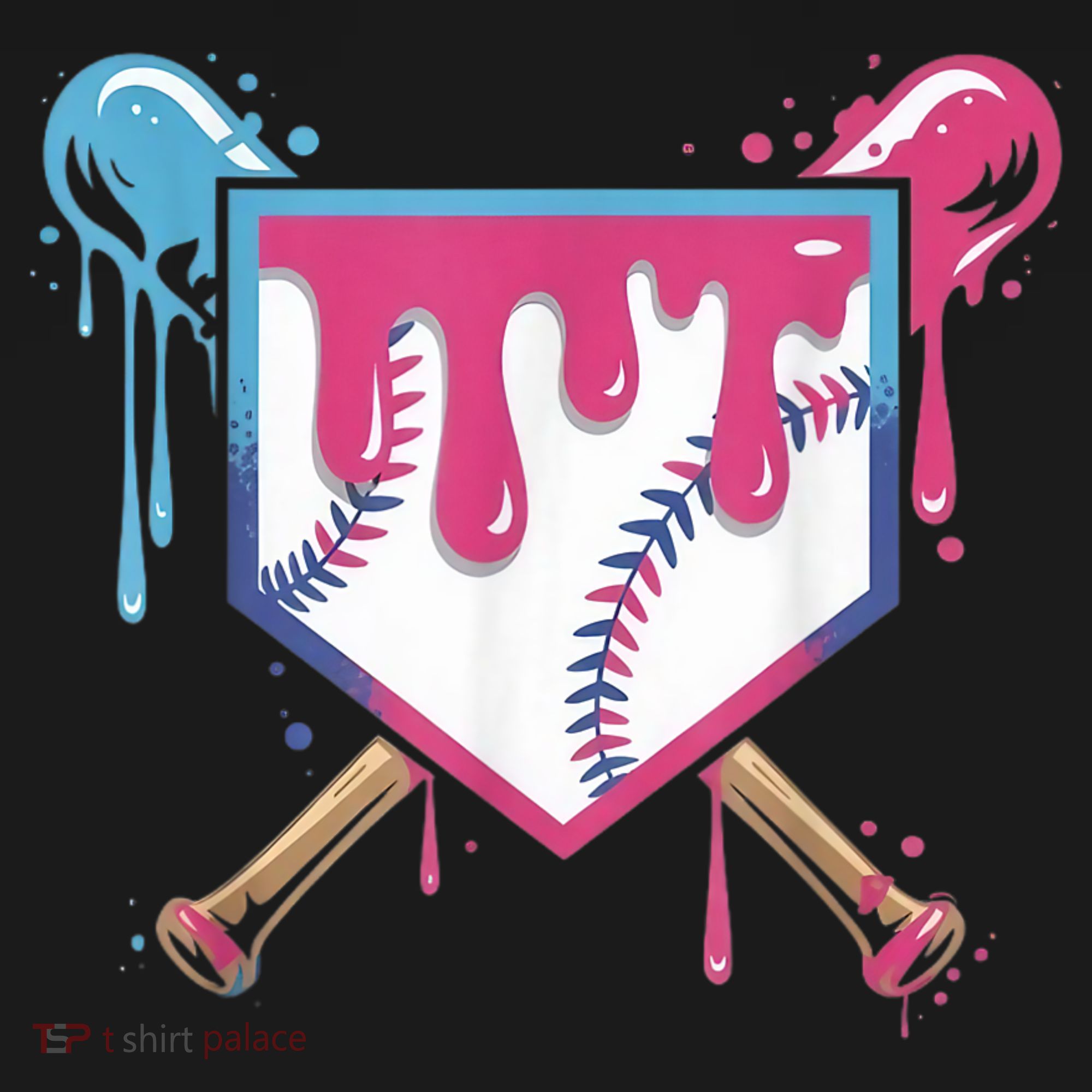 Baseball Drip  Ice Cream Drip Bo.ys Baseball Pajama Set