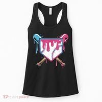 Baseball Drip  Ice Cream Drip Bo.ys Baseball Women's Tank Top thumb 0