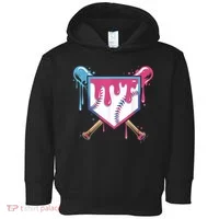 Baseball Drip  Ice Cream Drip Bo.ys Baseball Toddler Hoodie thumb 0