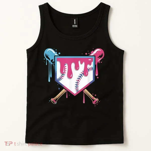 Baseball Drip  Ice Cream Drip Bo.ys Baseball Tank Top