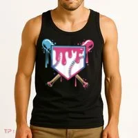 Baseball Drip  Ice Cream Drip Bo.ys Baseball Tank Top thumb 3