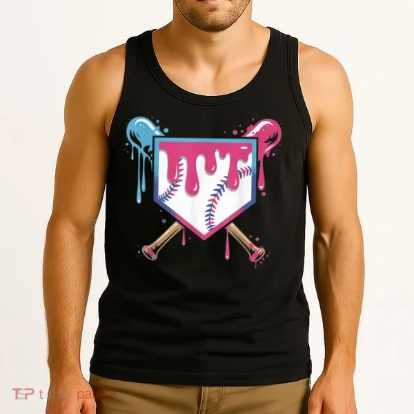 Baseball Drip  Ice Cream Drip Bo.ys Baseball Tank Top