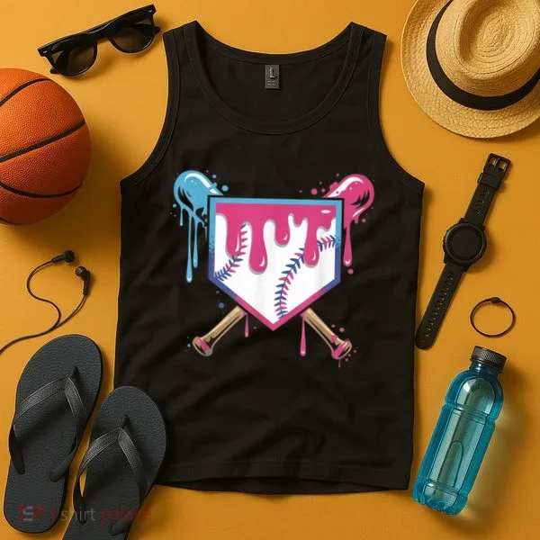 Baseball Drip  Ice Cream Drip Bo.ys Baseball Tank Top