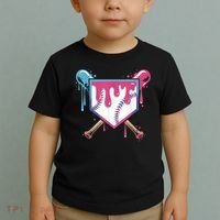 Baseball Drip  Ice Cream Drip Bo.ys Baseball Toddler T-Shirt thumb 2