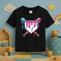 Baseball Drip  Ice Cream Drip Bo.ys Baseball Toddler T-Shirt thumb 3